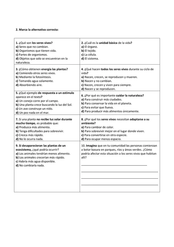 Evaluación Células