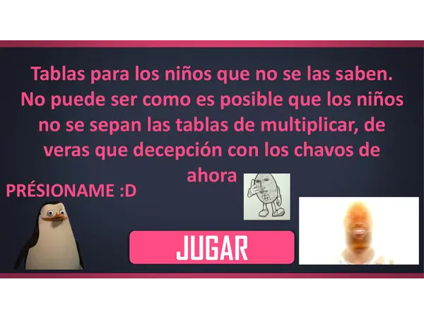 Juego de matemáticas de multiplicaciones