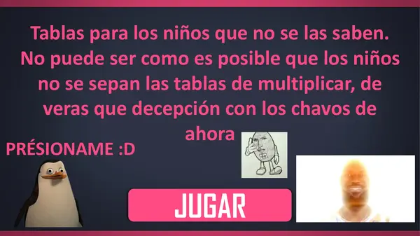 Juego de matemáticas de multiplicaciones
