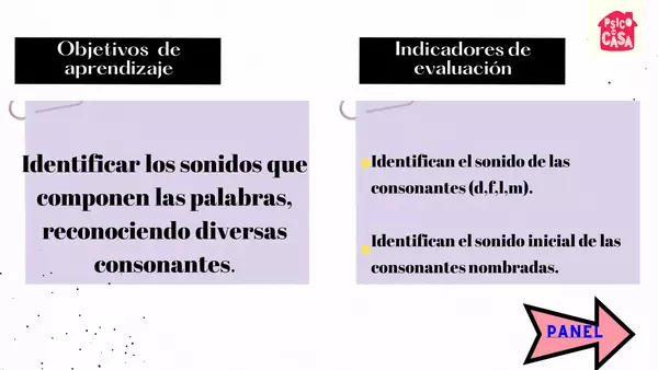 Consonantes: D,F,L,M