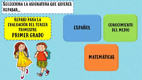 Juego de repaso escolar primer grado