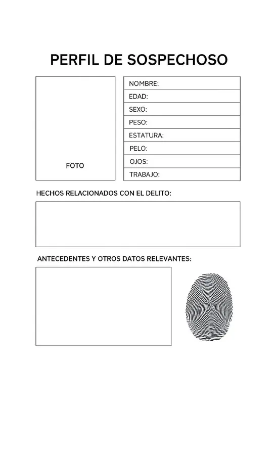 GUÍA LIBRO "LA CHICA DEL TREN" - PERFIL DE SOSPECHOSOS