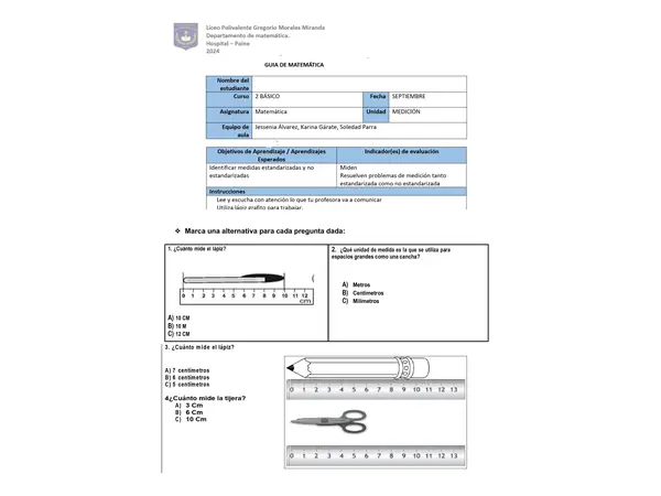 Evaluación de longitudes