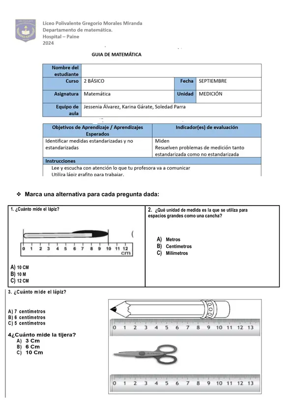 Evaluación de longitudes