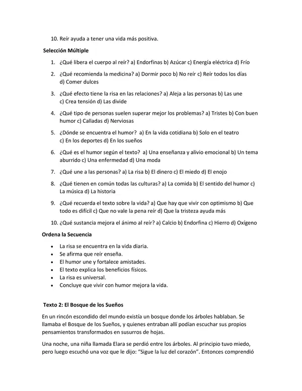 Guía comprensión lectora octavo básico