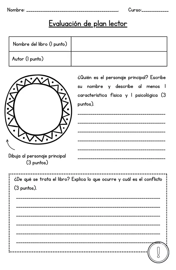 Evaluación de plan lector