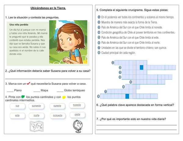 Guía de historia 2° año "Ubicándonos en la Tierra"