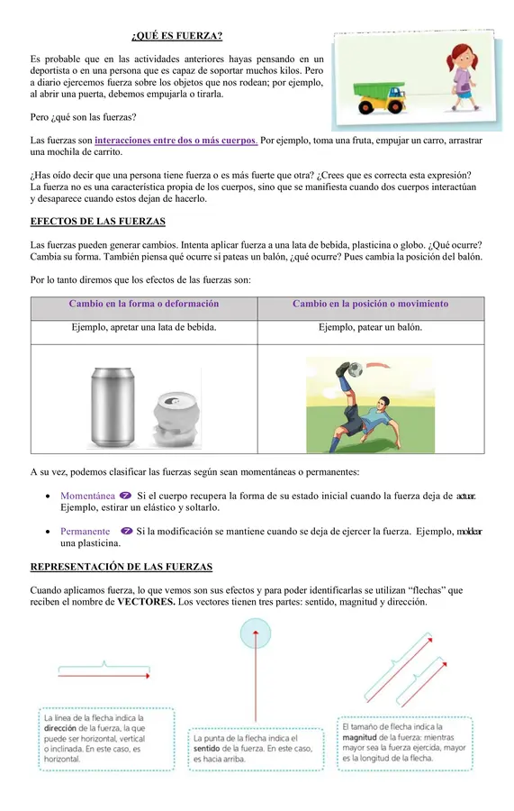 Guía La Fuerza 4° básico.