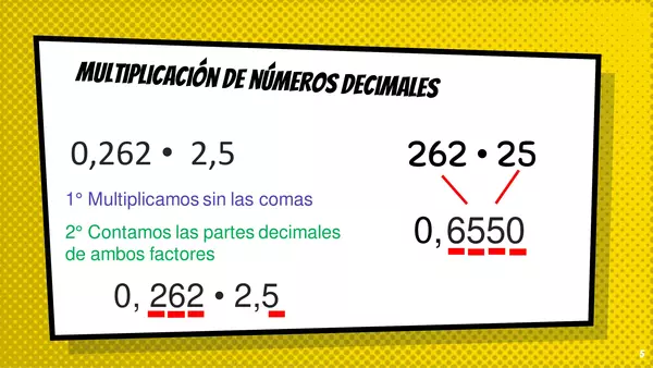 División de decimales