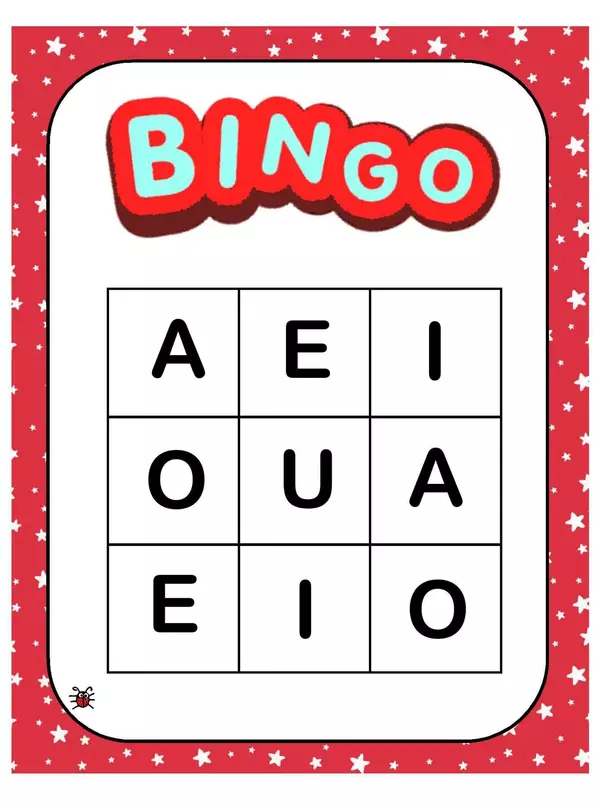 Bingo vocales editable