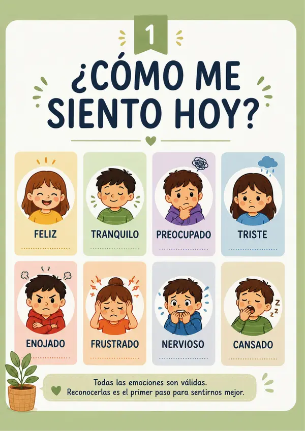 Rincón de la Calma: Carteles, recortables y recursos para educación emocional.