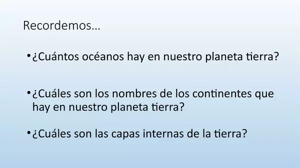 presentacion las capas de la tierra, sexto basico