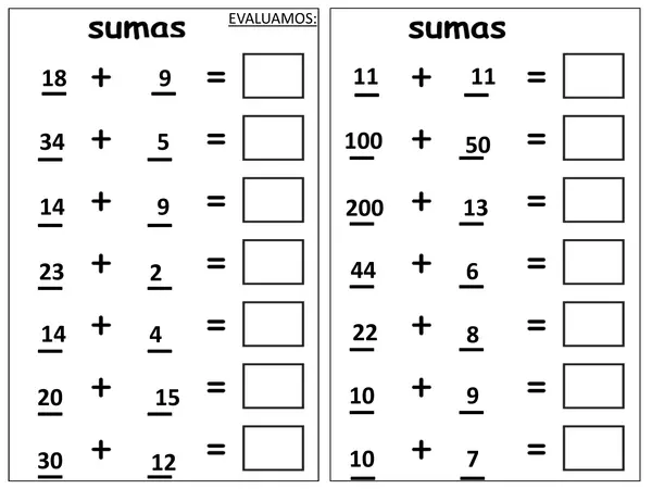 FICHA PRIMARIA 2 - ADICIÓN Y SUSTRACCIÓN 