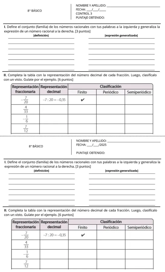 Representación de racionales