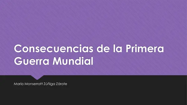 Consecuencias de la Primera Guerra Mundial