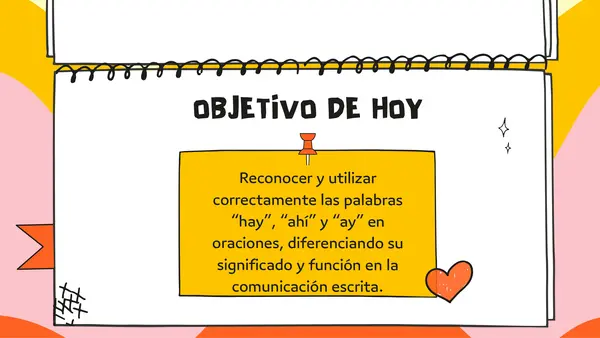 Diferencia de HAY-AHÍ-AY