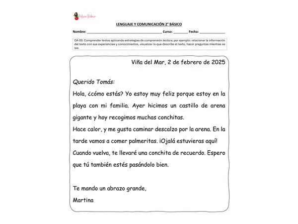 GUIA LA CARTA SEGUNDO BÁSICO