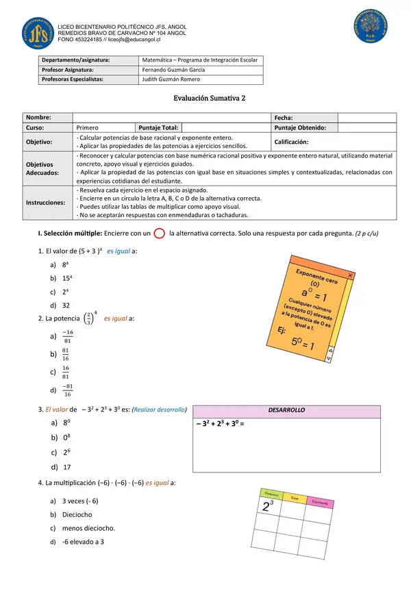 Evaluación sumativa
