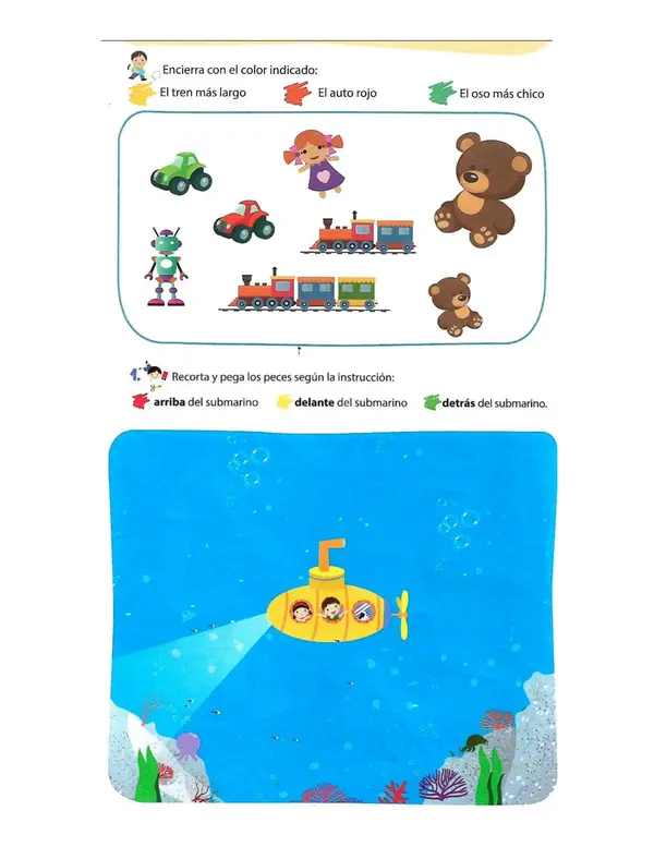 El Viaje de los Juguetes: cuento secuenciado + actividades de comprensión y ubicación espacial