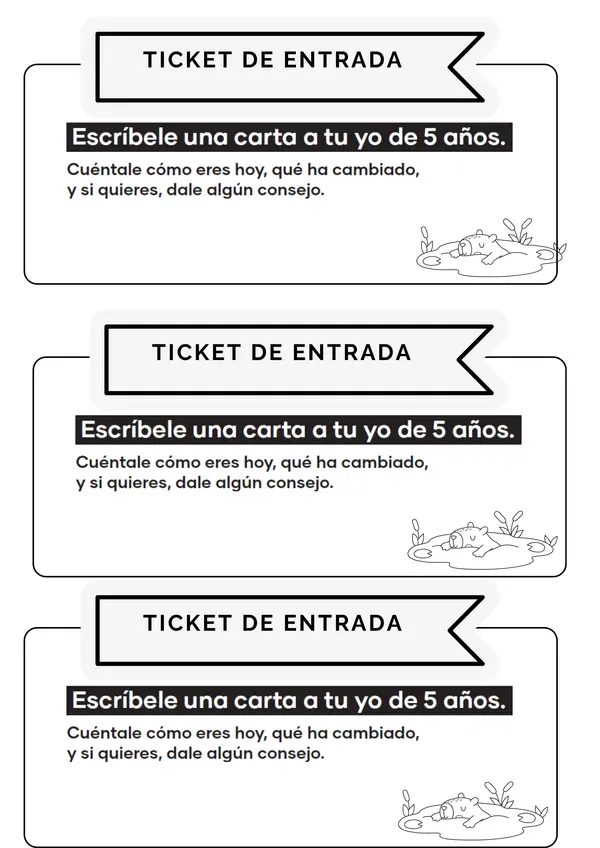 ticket de entrada escritura creativa