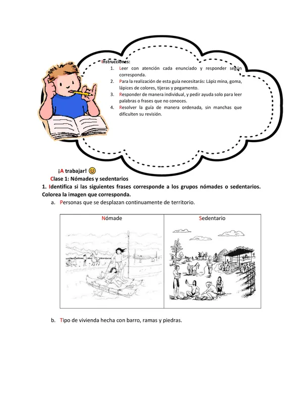 Guía de trabajo - Paisajes de Chile y Pueblos originarios