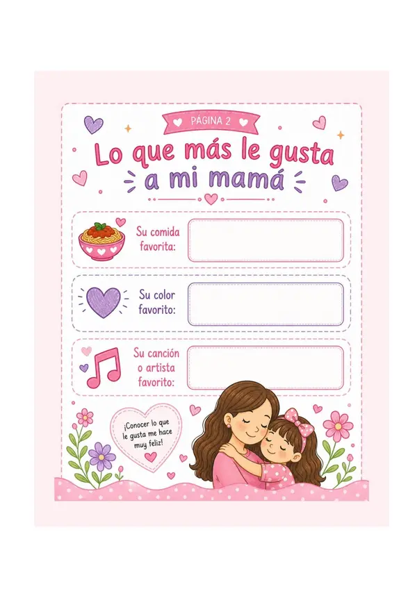 ini libro “Mi mamá y yo” 💕 | Actividad Día de la Madre | Regalo 12 páginas