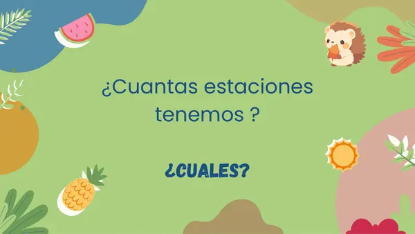 Estaciones del año y caracteristicas