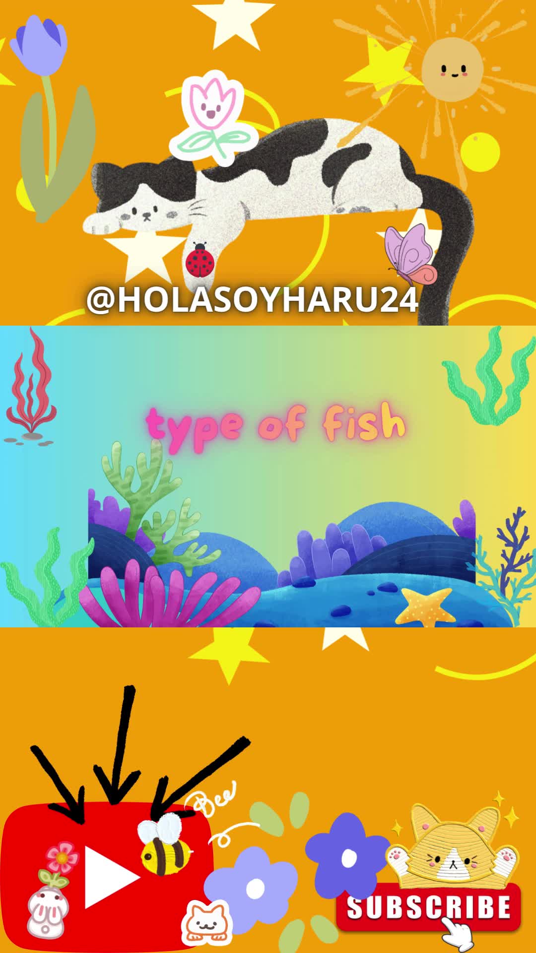 aquatic animals 🦀🐡🐙🐋 #HolaSoyHaru24 Aprende con Haru: