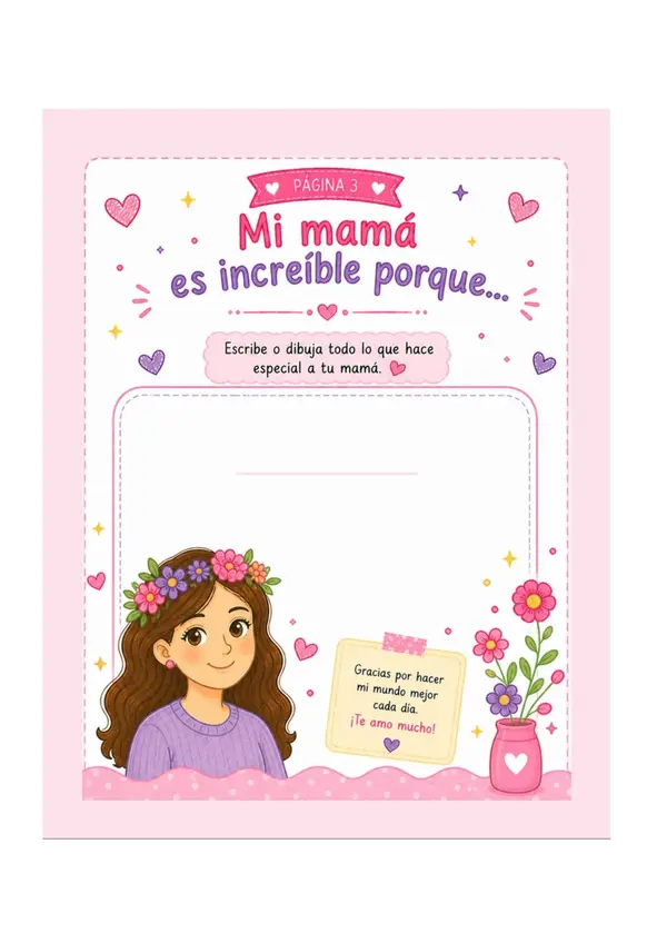 ini libro “Mi mamá y yo” 💕 | Actividad Día de la Madre | Regalo 12 páginas