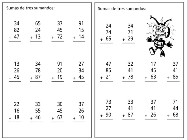 FICHA PRIMARIA 2 - ADICIÓN Y SUSTRACCIÓN | profe.social