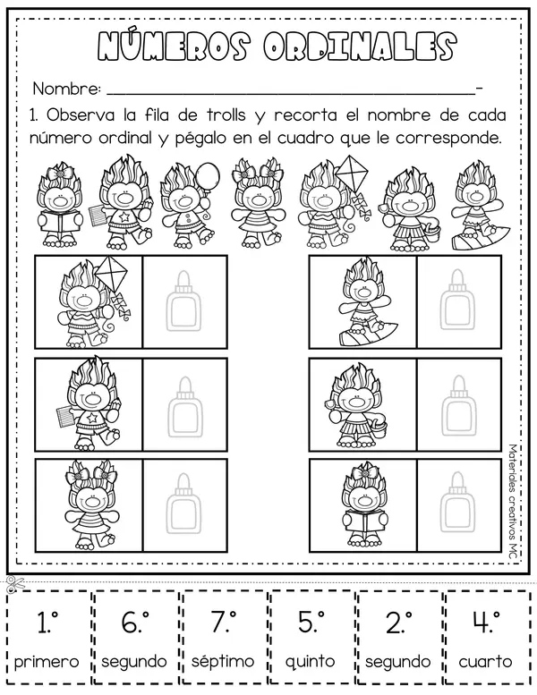 NÚMEROS ORDINALES