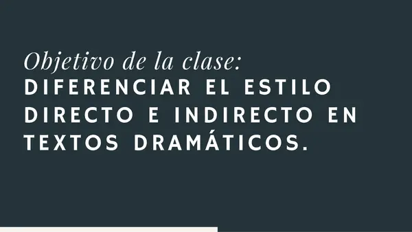 Estilo directo e indirecto