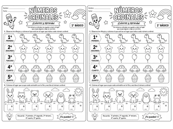 Números ordinales 