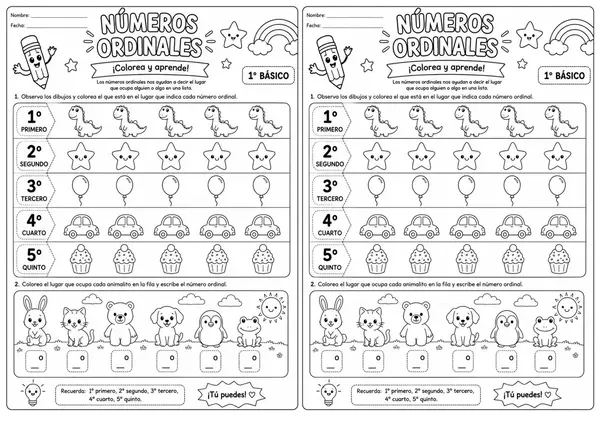 Números ordinales 