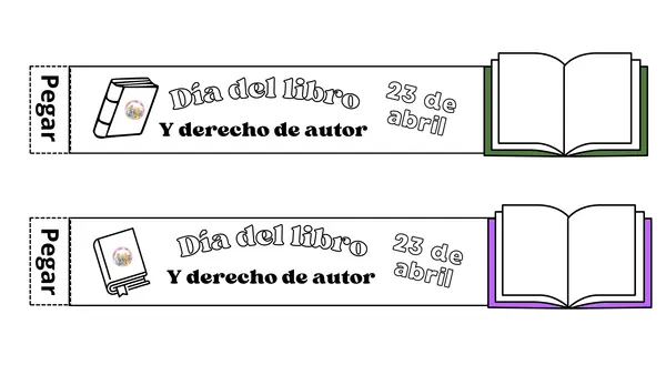 Brazaletes y Marcadores de página día del libro