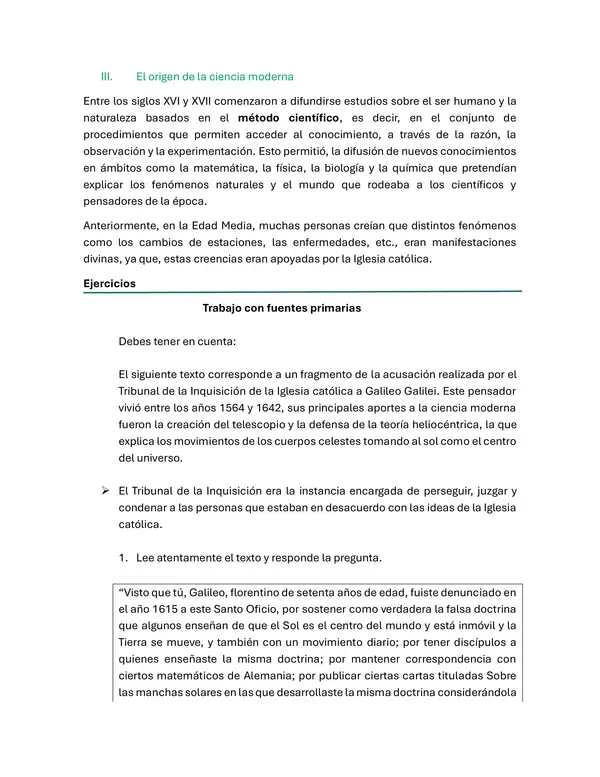 Guía: El origen del mundo moderno