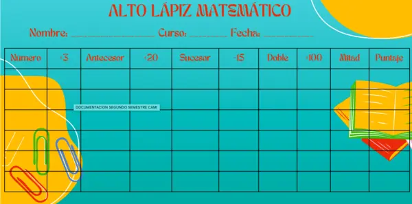 Alto lápiz matemático