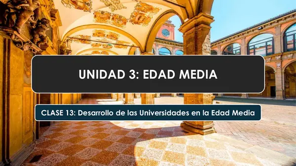 Desarrollo de las Universidades en la Edad Media
