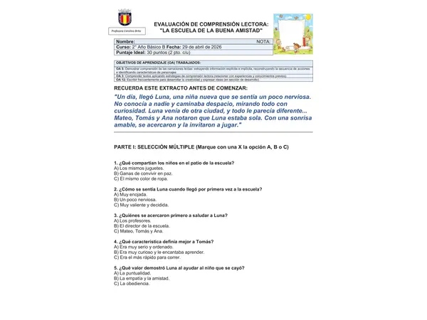 Plan Lector Segundo Básico