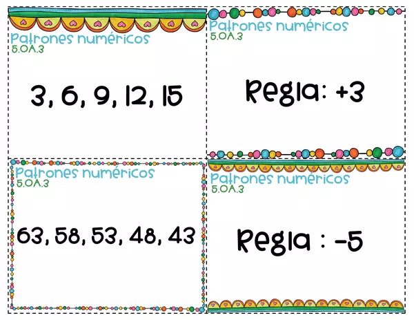Juegos para practicar patrones numéricos