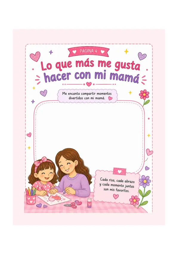 ini libro “Mi mamá y yo” 💕 | Actividad Día de la Madre | Regalo 12 páginas