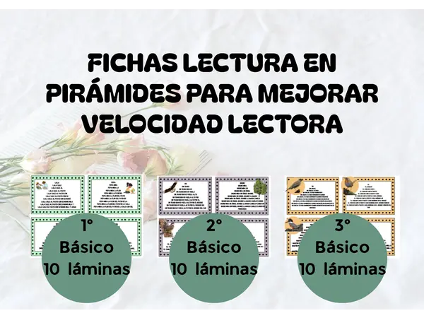 Lectura en pirámides: velocidad lectora con flora y aves del sur de Chile