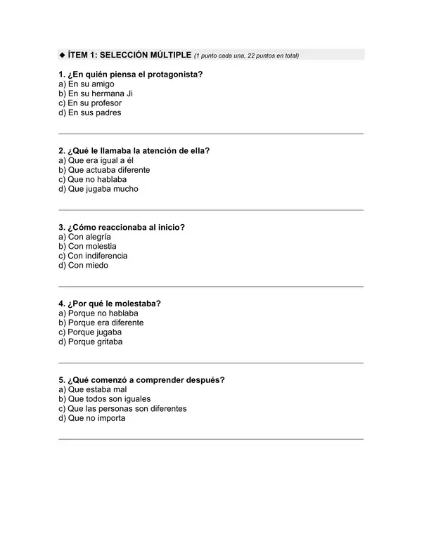 Prueba del libro "Mi hermana ji, por Papelucho"