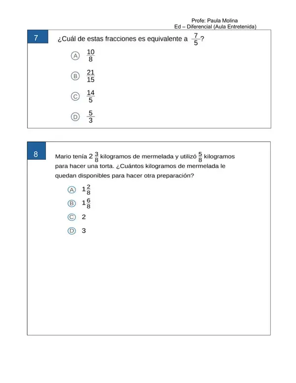 Ensayo SIMCE N°1 de Matemática para 6° Básico 