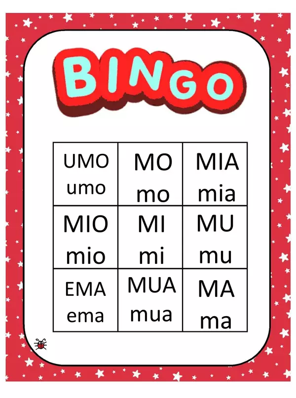 Bingo vocales editable