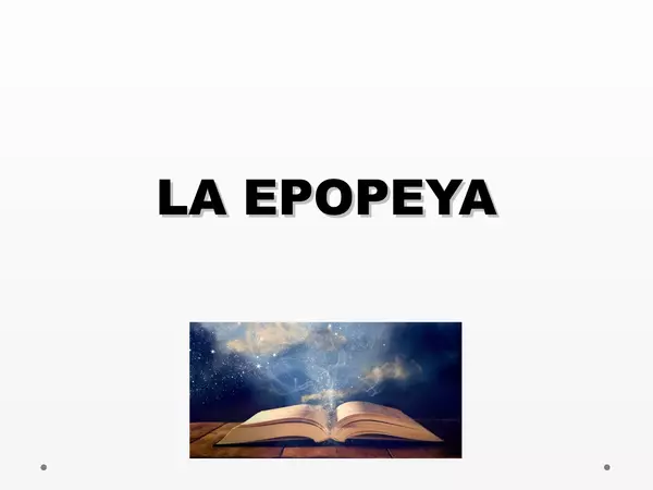 Presentacion la Epopeya, Octavo Basico, Lenguaje
