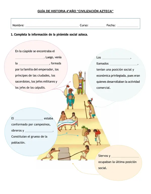 Guía de historia 4° año "Civilización Azteca"