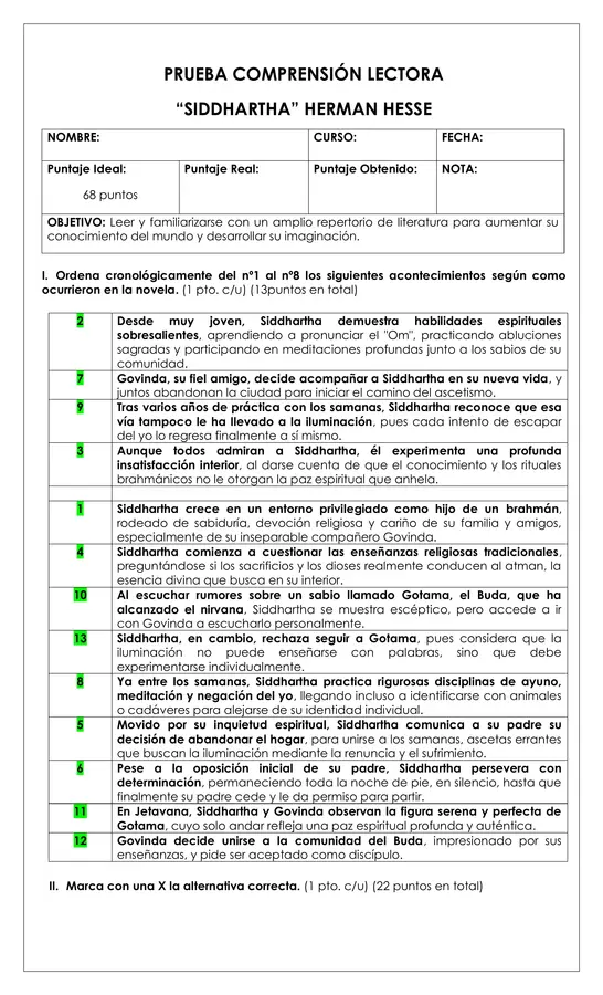 Prueba Lectura - Siddhartha