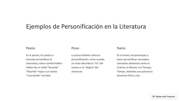 Personificación Figura Literaria Profe Social