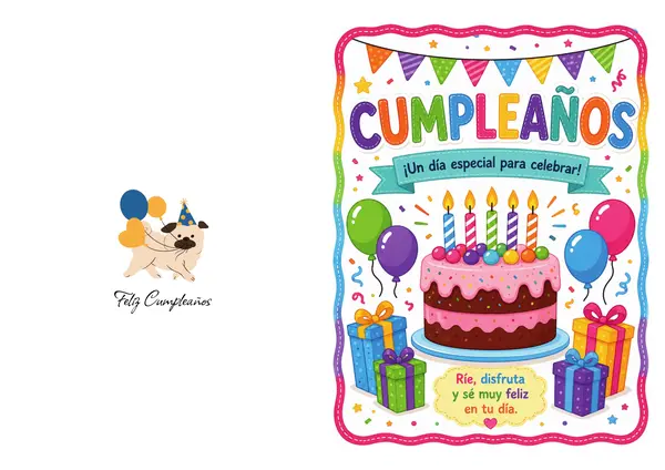 Tarjeta de Cumpleaños para Estudiantes | Feliz Cumpleaños Aula Infantil
